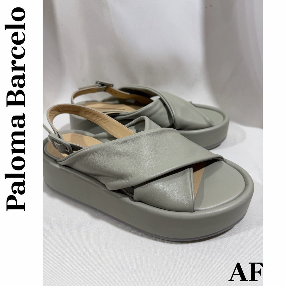 Paloma Barcelo Basima Metallic Sandals in Grey
Size 40 New